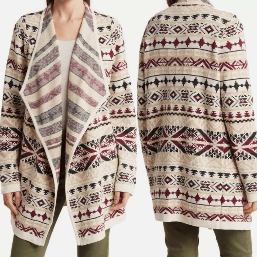 Lucky Brand Women's Jacquard Cardigan S
